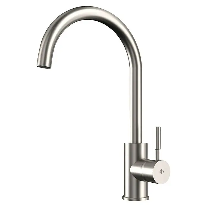 13-1.webp Grifo de cocina de acero inox cepillado ROUND ACERO - Imagen 1