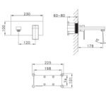 Grifo empotrado de lavabo ORION BLANCO - Imagen 3