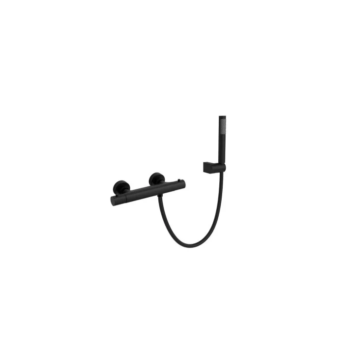 459-product_main.webp Grifo para ducha ROUND TERMOSTÁTICO NEGRO - Imagen 1