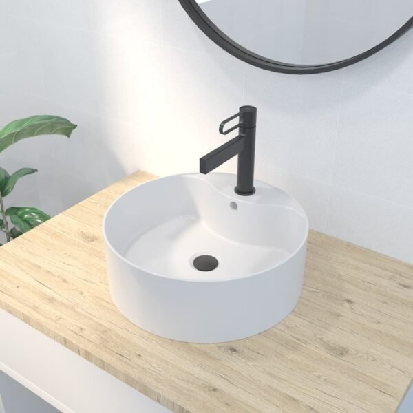 LAVABO CERÁMICO REDONDO DE SOBRE ENCIMERA 9306