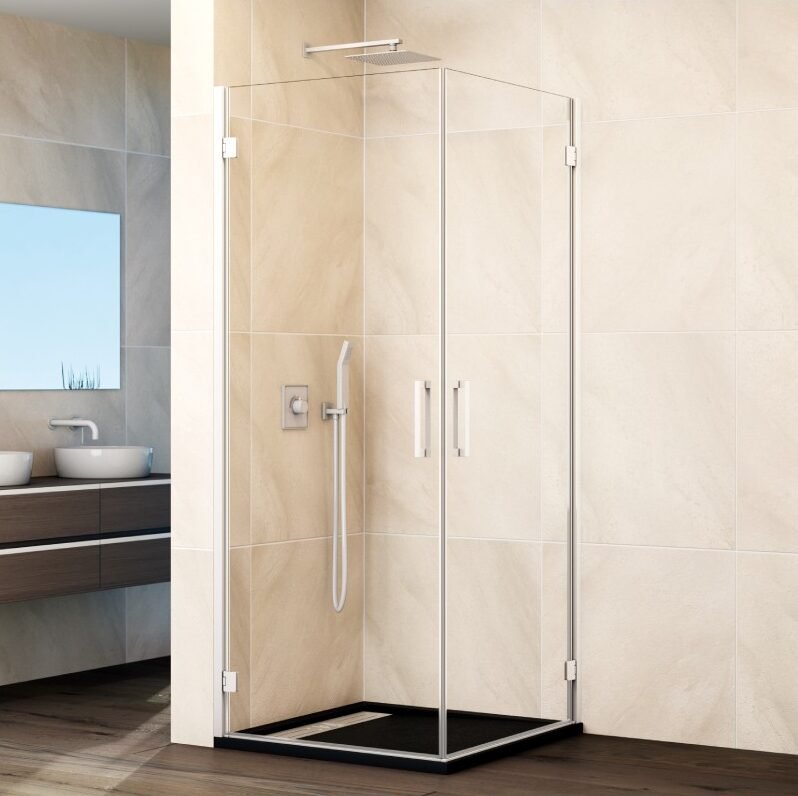 A-1-e1764859515250.jpg Mampara angular 2 puertas abatibles al vértice GLASS BLANCO - Imagen 1