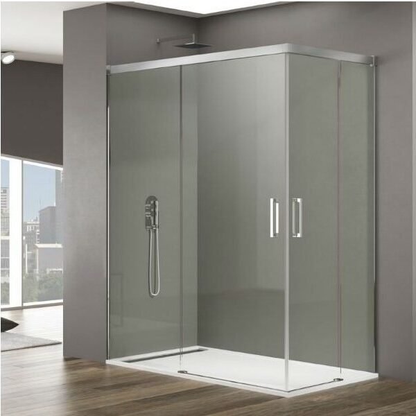 Mampara ducha angular 2 Fijos+ 2 Correderas BASIC