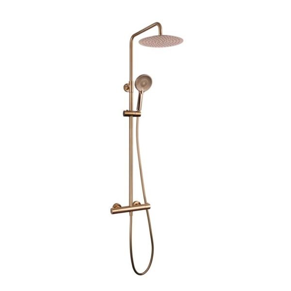 Conjunto de ducha termostático ROUND ELITE COBRE PVD