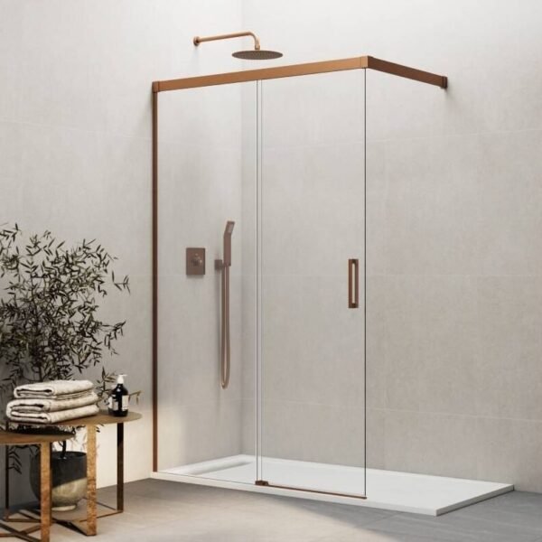Mampara ducha angular BASIC FREE ANGULAR COBRE