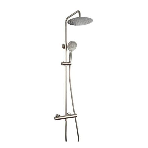 Conjunto de ducha termostático ROUND ELITE NÍQUEL PVD