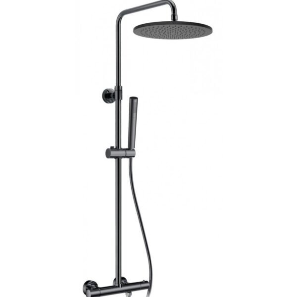 Conjunto de ducha termostático ROUND ELITE TITANIO