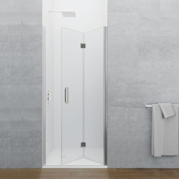 Mampara plegable GLASS con cierre perfil imán