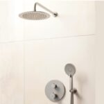 Conjunto para ducha empotrado termostático ROUND NÍQUEL