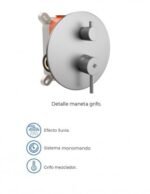 Grifería para ducha empotrada SIRIO NÍQUEL - Imagen 3