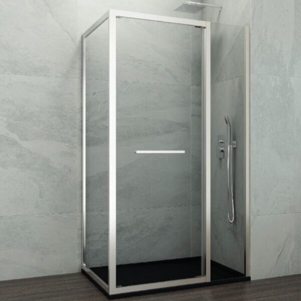 Mampara ducha frontal plegable + fijo SPAZIO COMBI B + lateral fijo