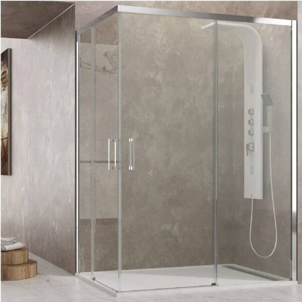 Mampara ducha angular 2 Fijos + 2 Correderas AKTUAL