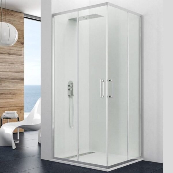 Mampara ducha angular 2 fijos + 2 correderas PRESTIGE