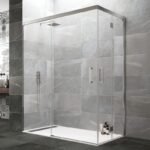 Mampara angular fijo + corredera + 2 puertas plegables TANDEM