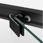 Mampara ducha frontal plegable + fijo SPAZIO COMBI B NEGRA + lateral fijo - Imagen 5