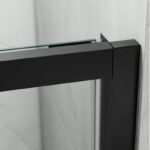 Mampara ducha frontal plegable + fijo SPAZIO COMBI B NEGRA + lateral fijo - Imagen 4