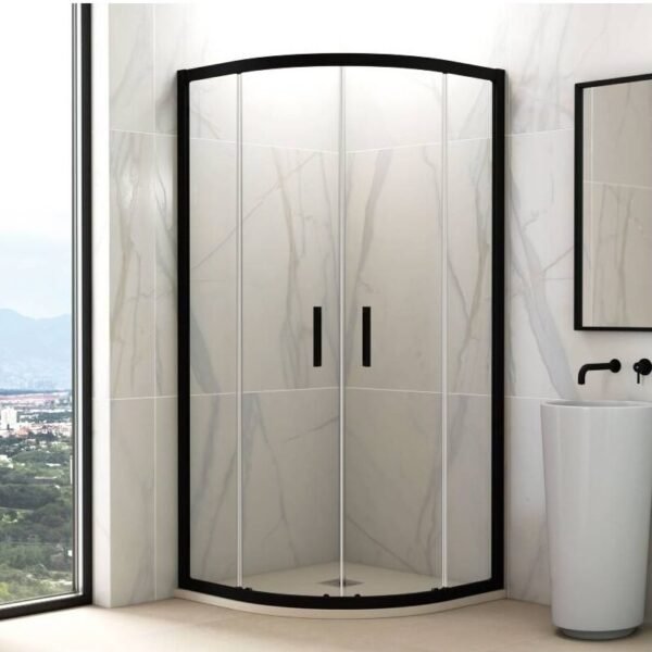 Mampara ducha semicircular PRESTIGE NEGRA