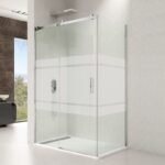 Mampara ducha INOX frontal fijo + corredera + lateral fijo ROTARY - Imagen 2