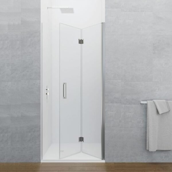 Mampara plegable GLASS con cierre imán a pared