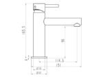 Grifo monomando para lavabo cromado MIO - Imagen 3