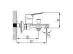 Grifo monomando para bañera RHIO Negro - Imagen 2