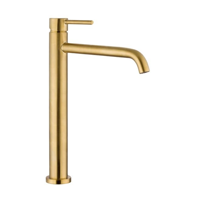 media-11-2.jpeg Grifo monomando lavabo caño alto SIRIO ORO CEPILLADO - Imagen 1