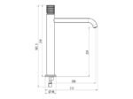 Grifo monomando para lavabo caño alto HELIOS Titanio - Imagen 2