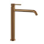 Grifo monomando para lavabo caño alto SIRIO COBRE