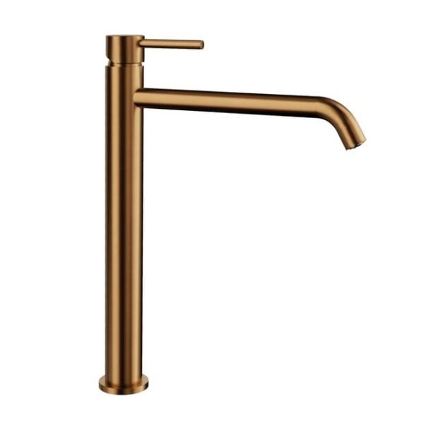 Grifo monomando para lavabo caño alto SIRIO COBRE