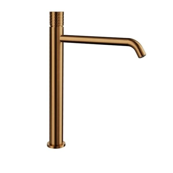 Grifo monomando para lavabo caño alto HELIOS Cobre
