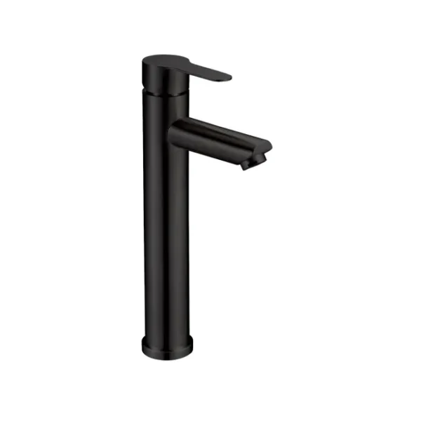 Grifo monomando para lavabo caño alto IONY Acero negro