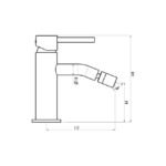 Grifo monomando para bidé SIRIO NÍQUEL - Imagen 3