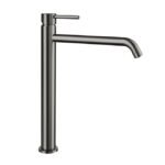 Grifo monomando para lavabo caño alto SIRIO TITANIO