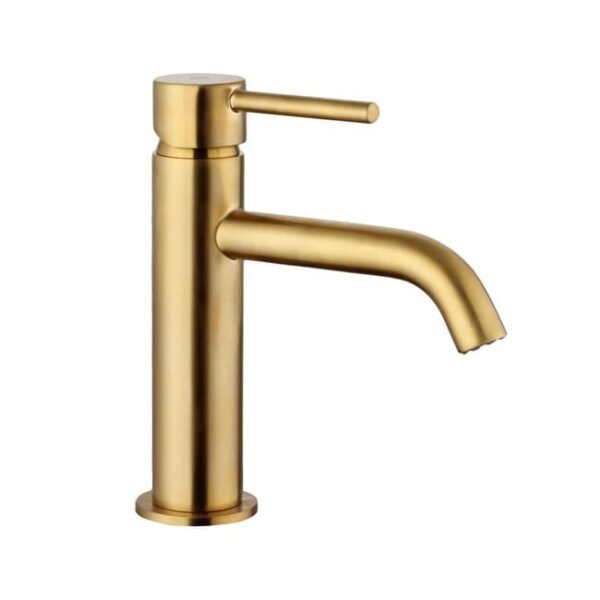 Grifo monomando para lavabo SIRIO ORO CEPILLADO