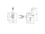Grifo monomando bidé empotrado cuadrado oro PVD cepillado ORION - Imagen 3