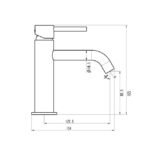 Grifo monomando para lavabo SIRIO ORO CEPILLADO - Imagen 2