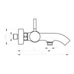 Grifo monomando para bañera SIRIO - Imagen 3