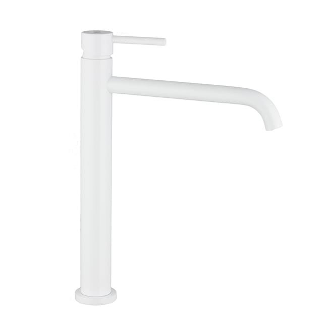 media-8-3.jpeg Grifo monomando para lavabo caño alto SIRIO blanco - Imagen 1