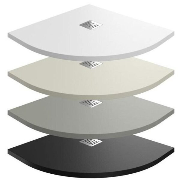 Plato de ducha semicircular carga mineral Alexia